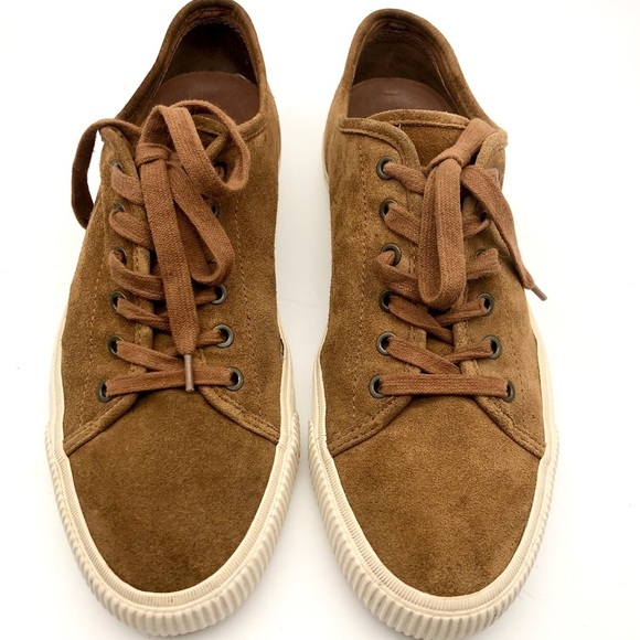 Frye Patton Low-Top Lace-Up Brown Suede Men’s Sneakers